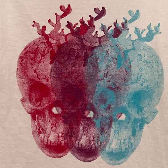 Shakey Graves cactus skulls long sleeve concert t-shirt 💀 🌵 - Picture 3 of 5